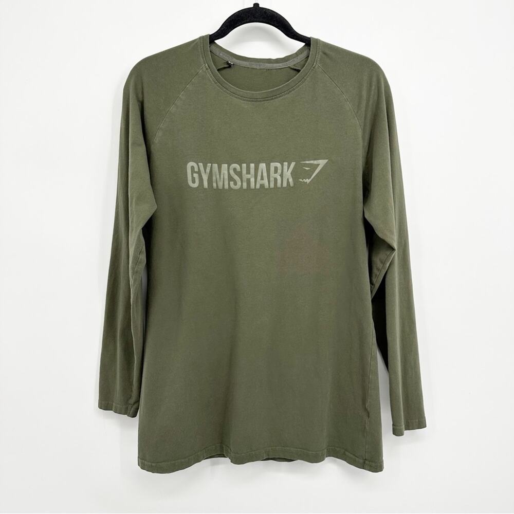 Gymshark Men's Green Long Sleeve Active Shirt - Picture 2 of 7